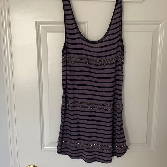 Ecote Scoop neck beaded tank top - Picture 1 of 7
